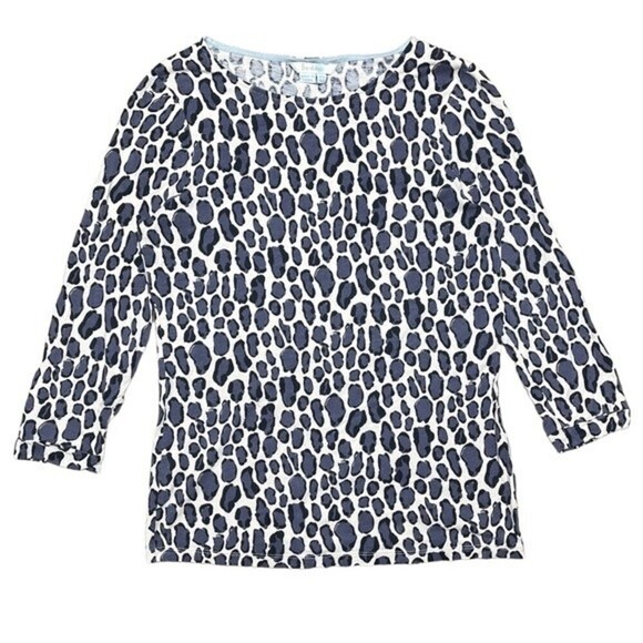 Boden Tops - Boden Leopard Print Tshirt 2 Lyocell 3/4 Sleeve Tee Neutral Animal Print